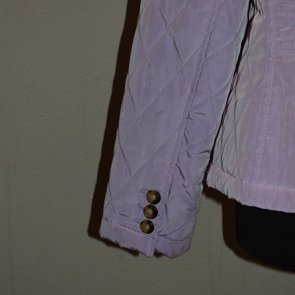 Talbots Petites Purple Quilted Jacket Size 14P - Picture 8 of 9
